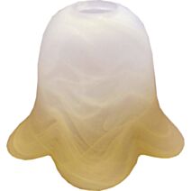 verre tulipe albatre bord ambré - TIBELEC