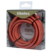 Câble tissu rouge 3m - TIBELEC