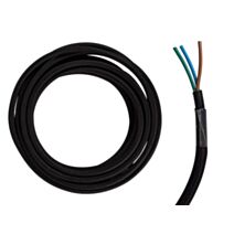 Câble électrique textile noir - 3x0,75mm2 L.3m