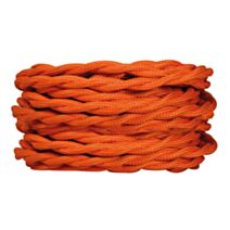 2 câbles tissu torsadés orange 3m - TIBELEC