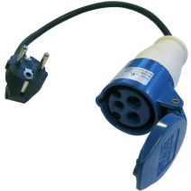 Adaptateur camping 3G1,5mm² prises Femelle CEE17 / Mâle 2p+t