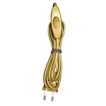 Cordon 1m50 avec interrupteur à bascule & fiche or