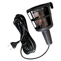 Baladeuse plastique culot E27 60W+crochet de suspension - TIBELEC