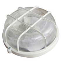 Hublot extérieur rond avec Grille Plastique E27 100 W Blanc 98 x 200 - TIBELEC
