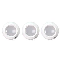3 spots led 0,2w 15lm à piles blanc