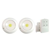 2 spots LED Constantia blanc 1W Ø98xH.22mm 