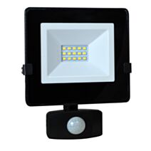 TIBELEC Projecteur LED ONE 10W noir avec détecteur