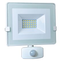 Projecteur LED First 20W avec détecteur coloris blanc 1400 lumens - TIBELEC