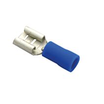 Cosses isolées clips femelle 6,3 mm bleu - TIBELEC