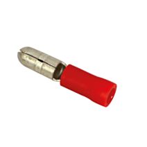 Cosses isolées cylindrique mâle Ø5,3 mm rouge - TIBELEC