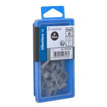 Attaches rondes à clou Ø 9 mm grises 20 pcs TIBELEC