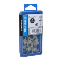 Attaches rondes à clou Ø 10 mm grises 20 pcs TIBELEC