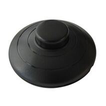 Interrupteur rond unipolaire noir - TIBELEC