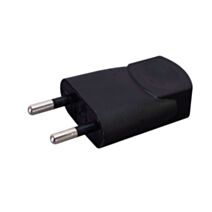 Fiche mâle noire 2 pôles 6A 250V