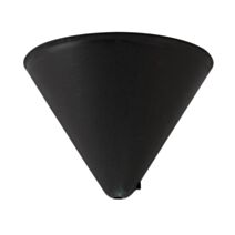 Pavillon cache-fils conique en plastique noir - D.125MM