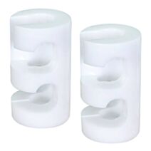 2 passes câbles plastique blanc - D.20MM