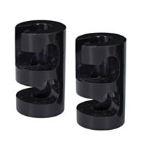 2 passes câbles plastique noir - D.20MM