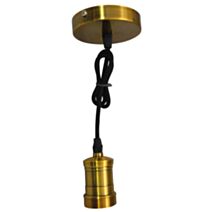 Monture métal E27 et fil tissu - TIBELEC