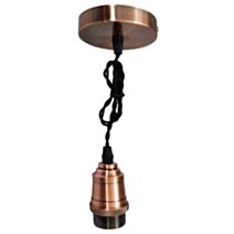 Monture Métal E27 et Fil Tissu Torsade - TIBELEC