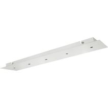 Plafonnier métal 3 câbles 12x55cm blanc