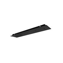 Plafonnier métal 3 câbles 12x55cm noir