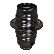 Douille E14 métal noir chromé - TIBELEC