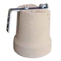 douille e27 porcelaine à support équerre - TIBELEC