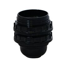 Douille E27 toute filetée noire - TIBELEC