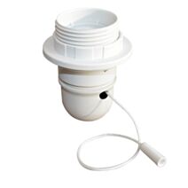 Douille E27 1/2 fileté avec tirette & bague - TIBELEC