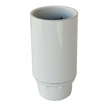 Douille E14 bakélite lisse blanche - TIBELEC