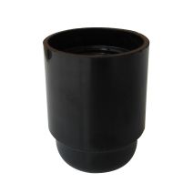 Douille E27 lisse noir - TIBELEC 