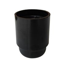 Douille E27 lisse noir - TIBELEC