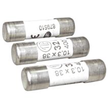 3 fusibles cylindre 10,3x38mm 32a. - TIBELEC