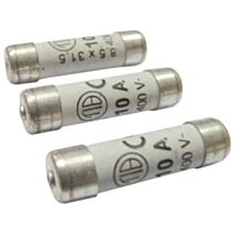 3 fusibles cylindre 8,5x31,5mm 10a - TIBELEC