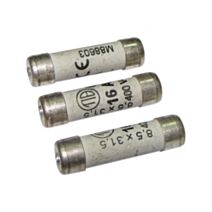 3 fusibles cylindre 8,5x31,5mm 16a - TIBELEC