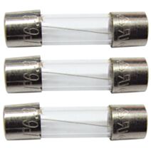 3 fusibles verre 5x20mm 6,3a. - TIBELEC