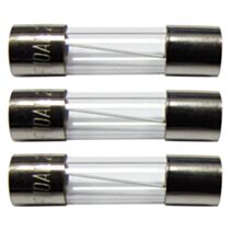 3 fusibles verre 5x20mm 10a. - TIBELEC