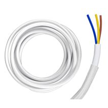 Câble électrique textile blanc - 3x0,75mm2 L.3m