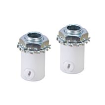 2 serre-câbles métal blanc