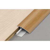 Barre de seuil multiniveau fixation invisible alu plaxé hêtre 270cm - DINAC