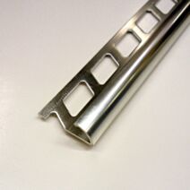 1/4 rond ouvert 12 mm alu anodisé chrome brillant 2.5m - DINAC