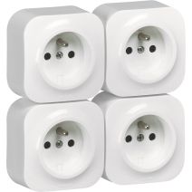 Lot 4 prises 2p+t profil eco
