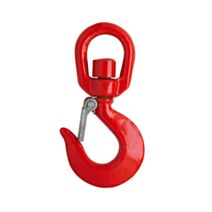 Crochet de levage à émerillon et linguet de sécurité
