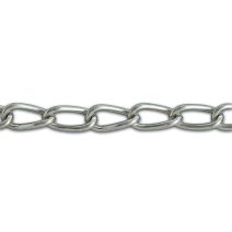 Chaîne soudée torse acier zingué 24kg Ø 2mm (vendu au mètre) - CHAPUIS