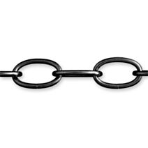 Chaine lustrerie oval 3.8mm noir