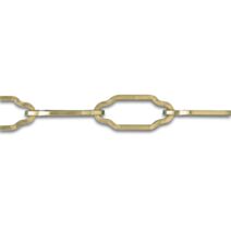 Chaîne lustrerie Acier carré laitonné 10kg Ø2mm