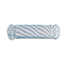Corde polypropylène tressée Ø 10 mm L.7,5 m blanche fil bleu - CHAPUIS