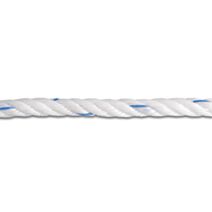 Corde polypropylène torsadée Blanc/bleu  4.9 T ø 18 mm /m - CHAPUIS