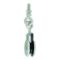 Poulie piton acier zingué 15 kg ø 30 mm pour corde ∅ 8.5mm - CHAPUIS