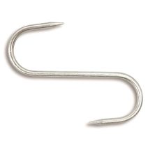 2 esses de boucher acier inoxydable D.6 mm L.160mm